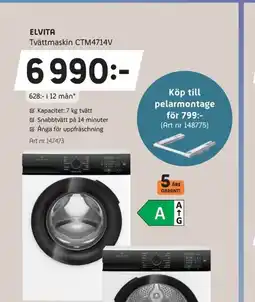 Elon ELVITA Tvättmaskin CTM4714V erbjuda