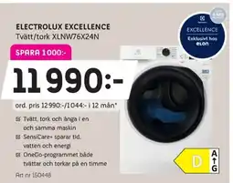 Elon ELECTROLUX EXCELLENCE Tvätt/tork XLNW76X24N erbjuda
