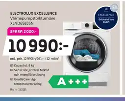 Elon ELECTROLUX EXCELLENCE Värmepumpstorktumlare XLND65835N erbjuda