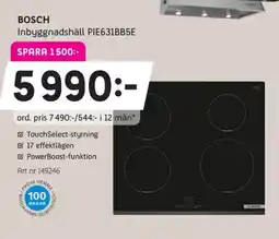 Elon BOSCH Inbyggnadshäll PIE631BB5E erbjuda