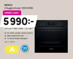 Elon BOSCH Inbyggnadsugn HBF134EB2 erbjuda