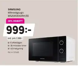 Elon SAMSUNG Mikrovågsugn MS20A3010AH/EE erbjuda