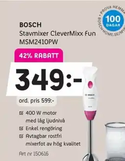 Elon BOSCH Stavmixer CleverMixx Fun MSM2410PW erbjuda