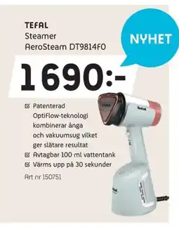 Elon TEFAL Steamer AeroSteam DT9814F0 erbjuda
