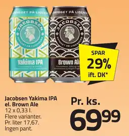 Fleggaard JACOBSEN Yakima ipa el. brown ale erbjuda