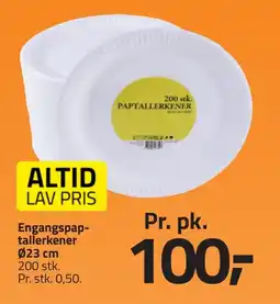 Fleggaard Engangspap- tallerkener 23 cm erbjuda