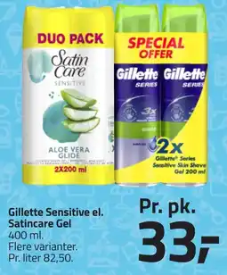 Fleggaard Gillette sensitive el. skin shave gel erbjuda