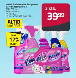 Fleggaard VANISH Forbehandler, tæpperens el. pretreat power gel erbjuda