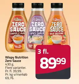 Fleggaard WISPY Nutrition zero sauce erbjuda