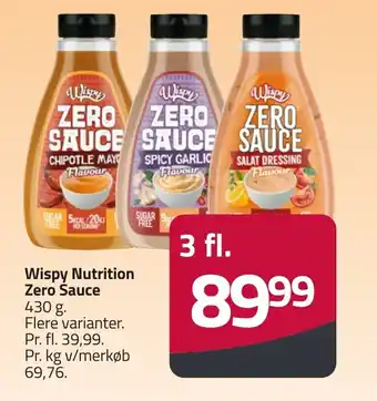Fleggaard WISPY Nutrition zero sauce erbjuda