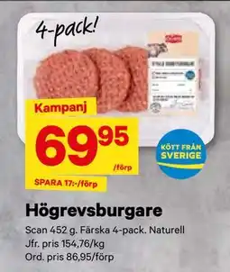 City Gross Högrevsburgare, SEK 69.95 erbjuda