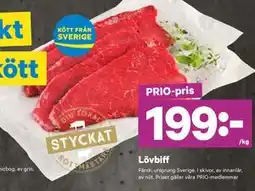 City Gross Lövbiff, Pris i appen erbjuda