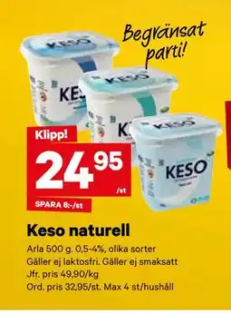 City Gross Keso naturell, SEK 24.95 erbjuda
