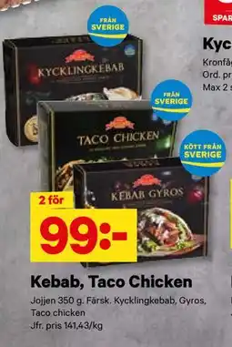 City Gross Kebab, Taco Chicken, SEK 99 erbjuda