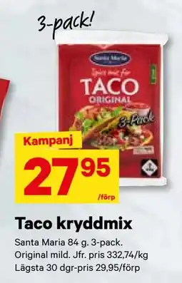 City Gross Taco kryddmix, SEK 27.95 erbjuda