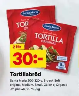 City Gross Tortillabröd, SEK 30 erbjuda