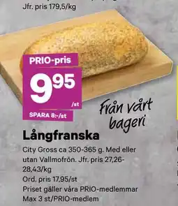 City Gross Långfranska, Pris i appen erbjuda