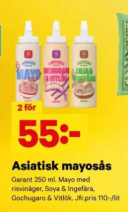 City Gross Asiatisk mayosås, SEK 55 erbjuda
