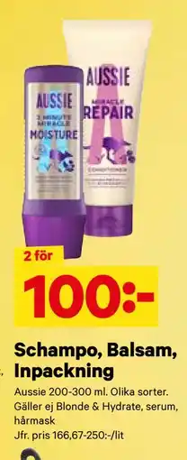 City Gross Schampo, Balsam, Inpackning, SEK 100 erbjuda