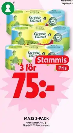 ICA Maxi GRÖNA Majs 3-pack erbjuda