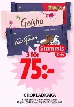 ICA Maxi FAZER Chokladkaka erbjuda