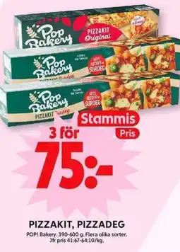 ICA Maxi POP BAKERY Pizzakit, pizzadeg erbjuda