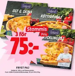 ICA Maxi DAFGÅRDS Fryst paj erbjuda