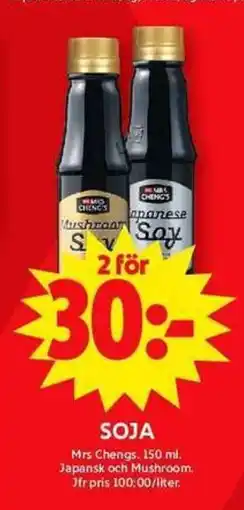ICA Maxi MRS CHENGS Soja erbjuda