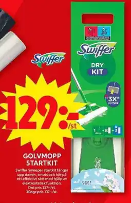 ICA Maxi SWIFFER Golvmopp startkit erbjuda