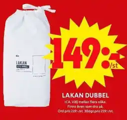 ICA Maxi ICA Lakan dubbel erbjuda