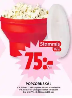 ICA Maxi Popcornskål erbjuda