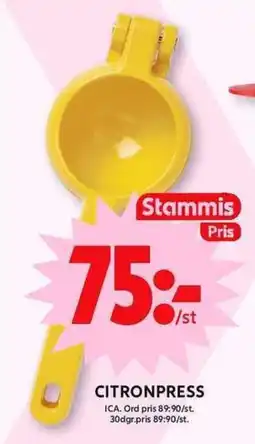 ICA Maxi Citronpress erbjuda