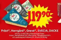 ICA Maxi ARLA Präst, herrgård, grevé, svecia, dacke erbjuda