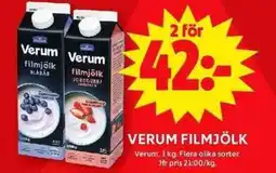 ICA Maxi VERUM Filmjölk erbjuda