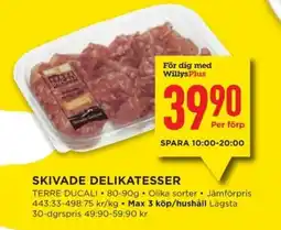 Willys TERRE DUCALI Skivade delikatesser erbjuda