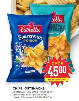 Willys ESTRELLA Chips, ostsnacks erbjuda