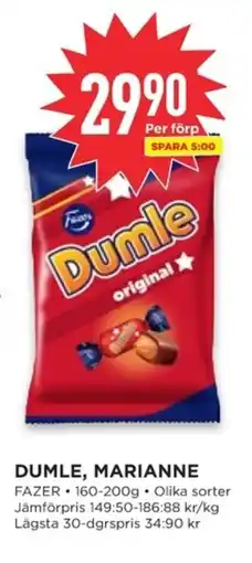 Willys FAZER Dumle, marianne erbjuda