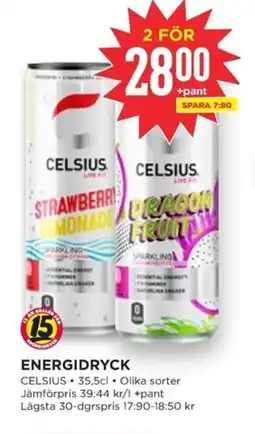Willys CELSIUS Energidryck erbjuda