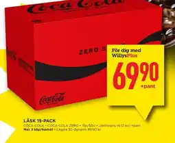 Willys COCA-COLA Läsk 15-pack erbjuda