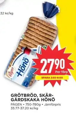 Willys PÅGEN Grötbröd, skär- gårdskaka hönö erbjuda