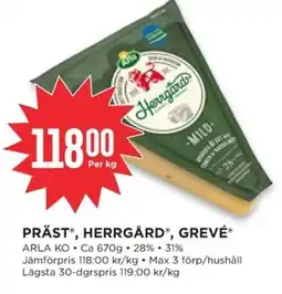 Willys ARLA Präst, herrgård, grevé erbjuda