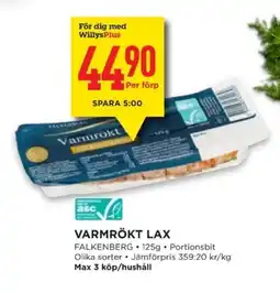Willys FALKENBERG Varmrökt lax erbjuda