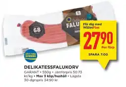Willys GARANT Delikatessfalukorv erbjuda