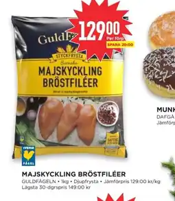 Willys GULDFÅGELN Majskyckling bröstfiléer erbjuda