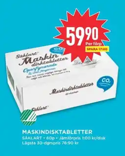 Willys SÅKLART Maskindisktabletter erbjuda
