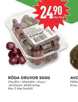Willys Röda druvor erbjuda