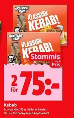 ICA Kvantum SCHYSST KÄK Kebab erbjuda