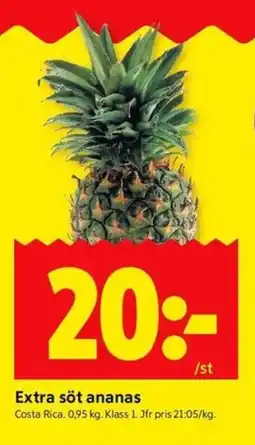 ICA Kvantum Extra söt ananas erbjuda
