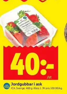 ICA Kvantum ICA Jordgubbar i ask erbjuda