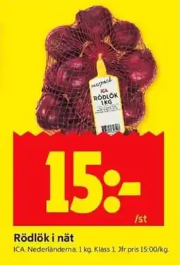 ICA Kvantum ICA Rödlök i nät erbjuda